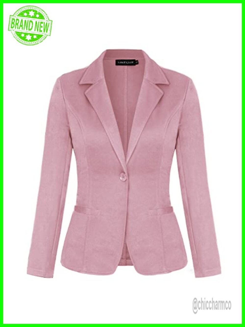 MINTLIMIT Womens Casual Blazer Button Front Notch Lapel Long Sleeve